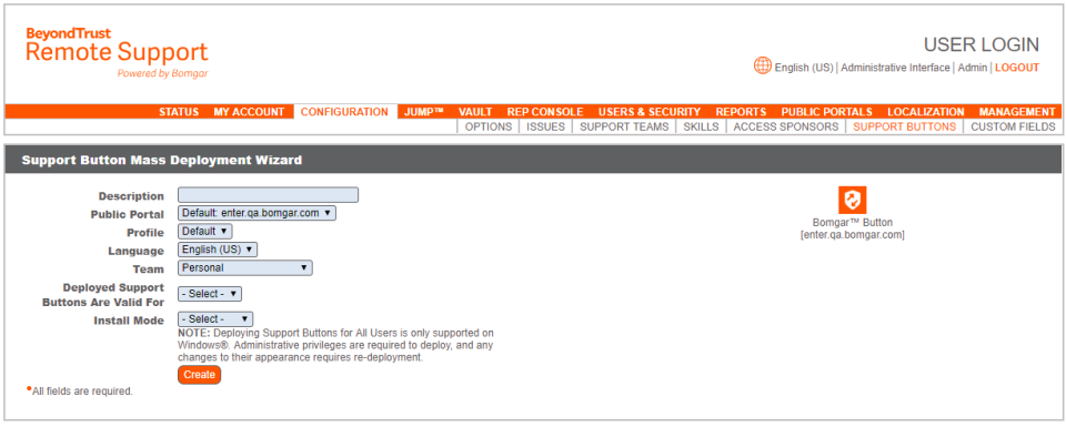 screenshot of BeyondTrust Remote Support